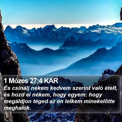 1 Mózes 27:4 KAR Bible Verse Image