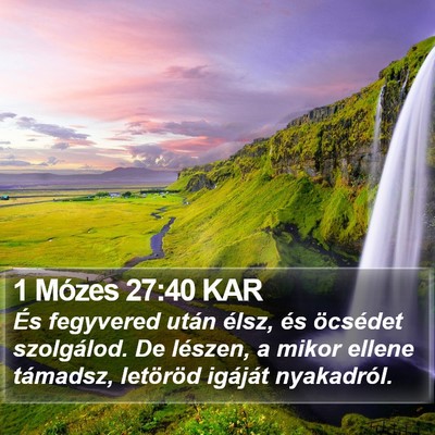 1 Mózes 27:40 KAR Bible Verse Image