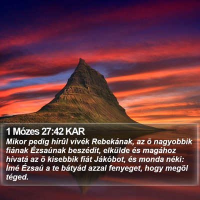 1 Mózes 27:42 KAR Bible Verse Image