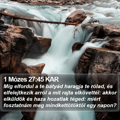 1 Mózes 27:45 KAR Bible Verse Image