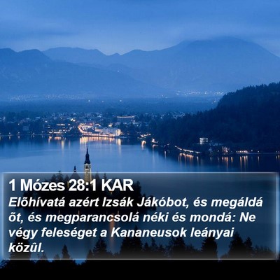 1 Mózes 28:1 KAR Bible Verse Image