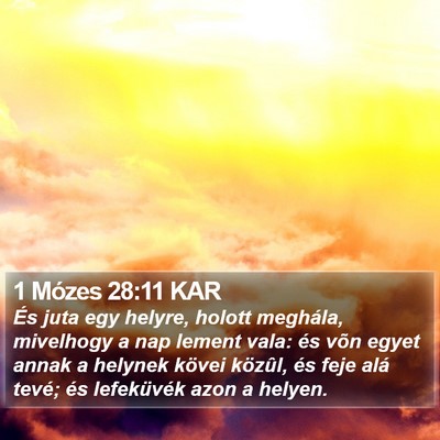 1 Mózes 28:11 KAR Bible Verse Image