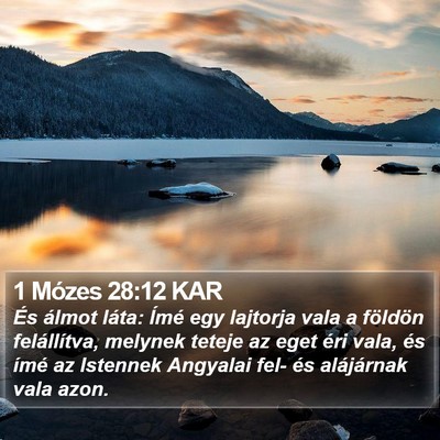 1 Mózes 28:12 KAR Bible Verse Image