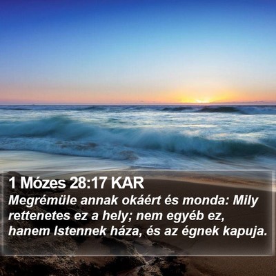 1 Mózes 28:17 KAR Bible Verse Image