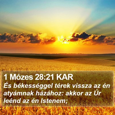 1 Mózes 28:21 KAR Bible Verse Image