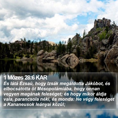 1 Mózes 28:6 KAR Bible Verse Image