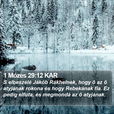 1 Mózes 29:12 KAR Bible Verse Image