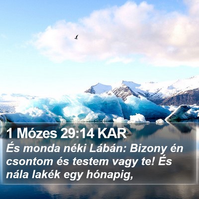 1 Mózes 29:14 KAR Bible Verse Image