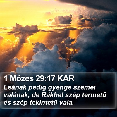 1 Mózes 29:17 KAR Bible Verse Image