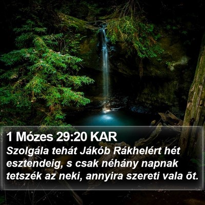 1 Mózes 29:20 KAR Bible Verse Image