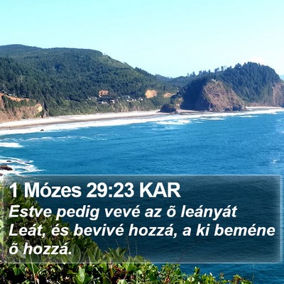 1 Mózes 29:23 KAR Bible Verse Image