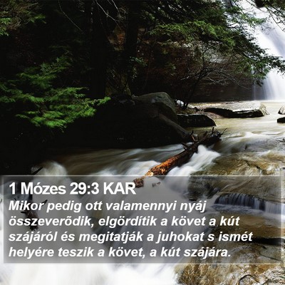 1 Mózes 29:3 KAR Bible Verse Image