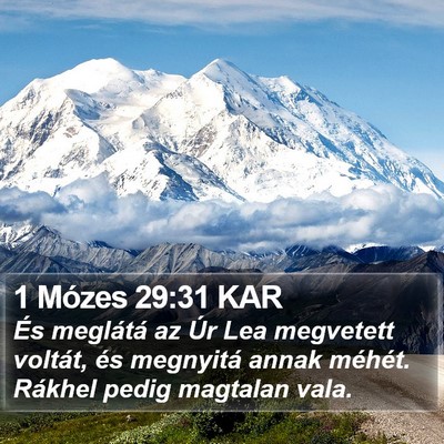 1 Mózes 29:31 KAR Bible Verse Image