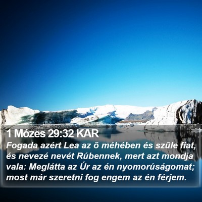 1 Mózes 29:32 KAR Bible Verse Image