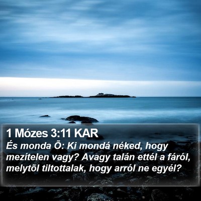 1 Mózes 3:11 KAR Bible Verse Image