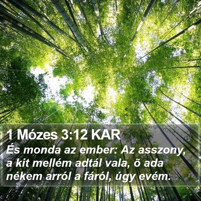 1 Mózes 3:12 KAR Bible Verse Image