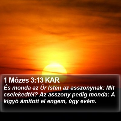 1 Mózes 3:13 KAR Bible Verse Image