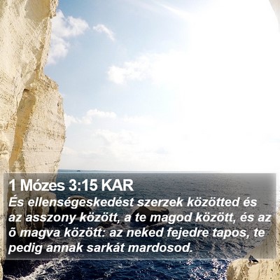 1 Mózes 3:15 KAR Bible Verse Image