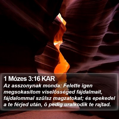1 Mózes 3:16 KAR Bible Verse Image