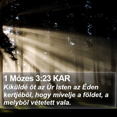 1 Mózes 3:23 KAR Bible Verse Image