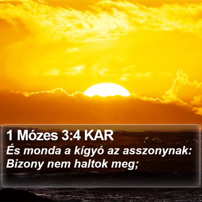 1 Mózes 3:4 KAR Bible Verse Image