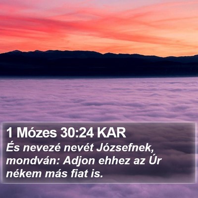 1 Mózes 30:24 KAR Bible Verse Image