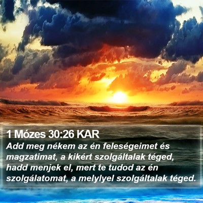 1 Mózes 30:26 KAR Bible Verse Image