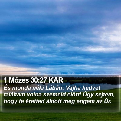 1 Mózes 30:27 KAR Bible Verse Image