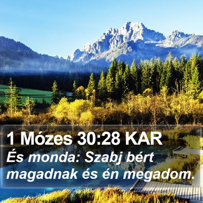 1 Mózes 30:28 KAR Bible Verse Image