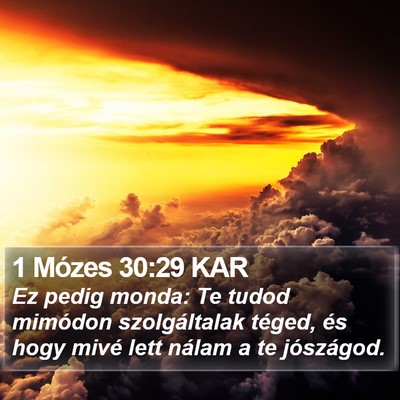 1 Mózes 30:29 KAR Bible Verse Image