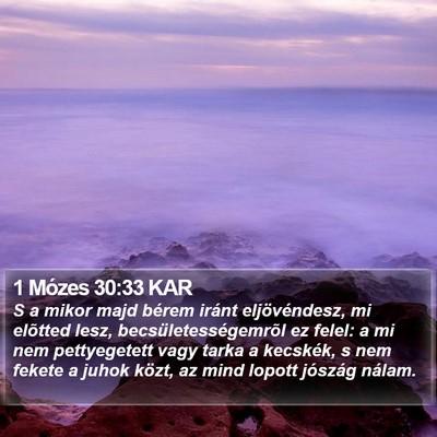 1 Mózes 30:33 KAR Bible Verse Image