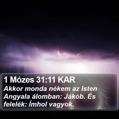 1 Mózes 31:11 KAR Bible Verse Image