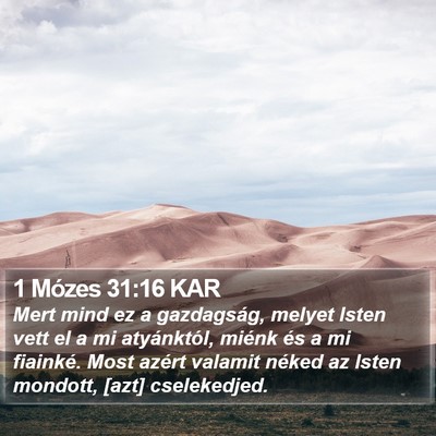 1 Mózes 31:16 KAR Bible Verse Image