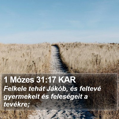 1 Mózes 31:17 KAR Bible Verse Image