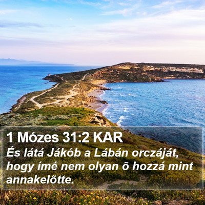 1 Mózes 31:2 KAR Bible Verse Image