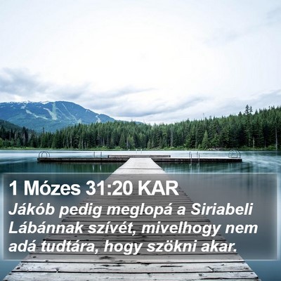 1 Mózes 31:20 KAR Bible Verse Image