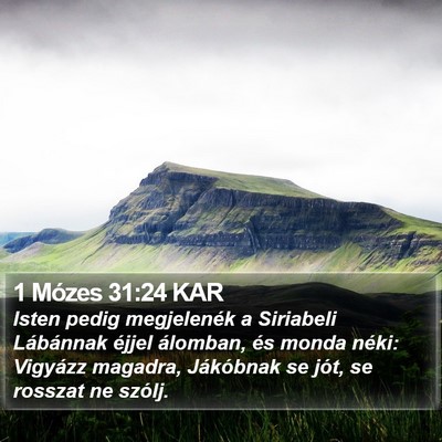 1 Mózes 31:24 KAR Bible Verse Image