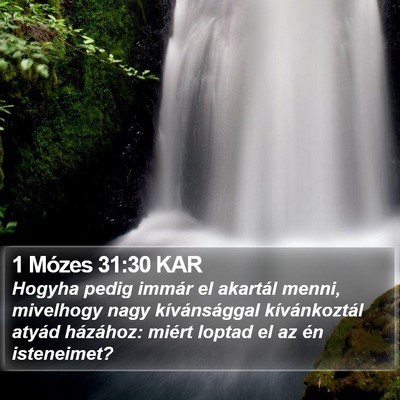 1 Mózes 31:30 KAR Bible Verse Image