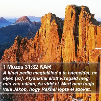 1 Mózes 31:32 KAR Bible Verse Image