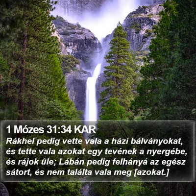 1 Mózes 31:34 KAR Bible Verse Image
