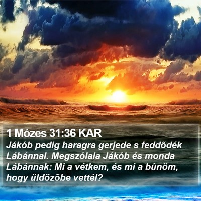 1 Mózes 31:36 KAR Bible Verse Image
