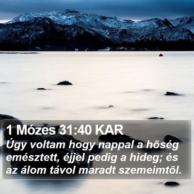1 Mózes 31:40 KAR Bible Verse Image