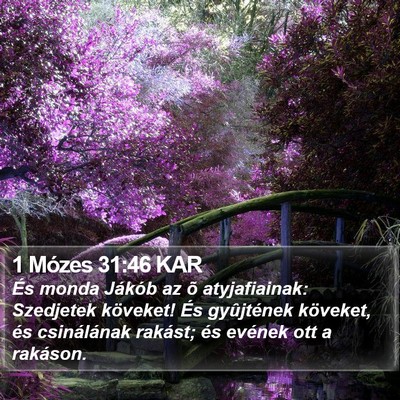 1 Mózes 31:46 KAR Bible Verse Image