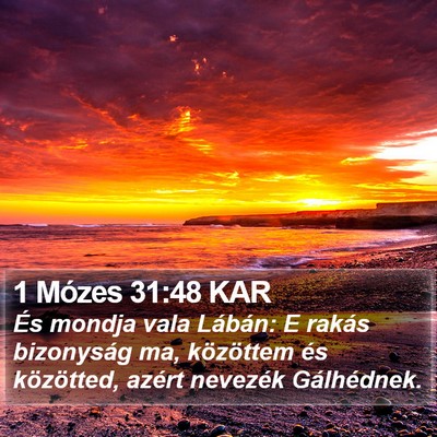 1 Mózes 31:48 KAR Bible Verse Image