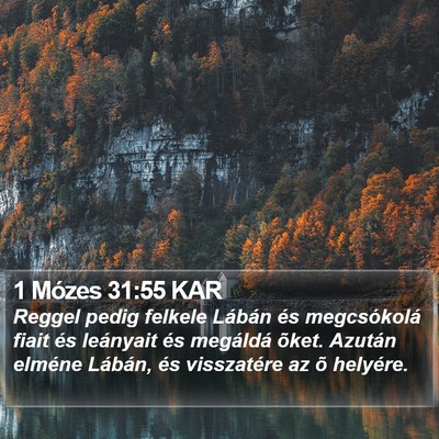 1 Mózes 31:55 KAR Bible Verse Image