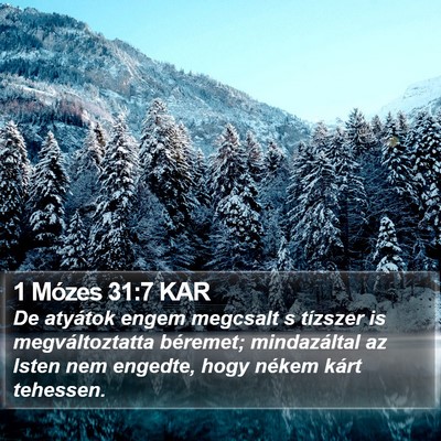 1 Mózes 31:7 KAR Bible Verse Image