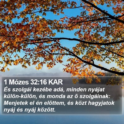 1 Mózes 32:16 KAR Bible Verse Image