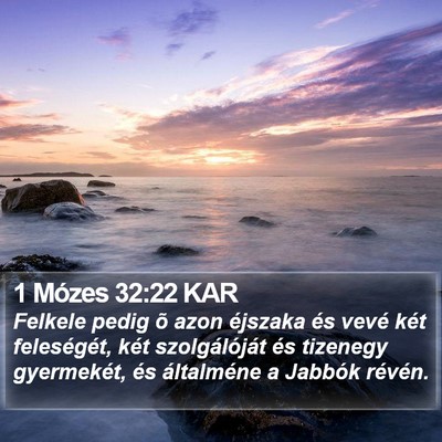 1 Mózes 32:22 KAR Bible Verse Image