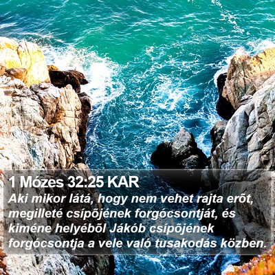 1 Mózes 32:25 KAR Bible Verse Image