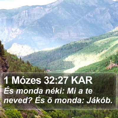 1 Mózes 32:27 KAR Bible Verse Image